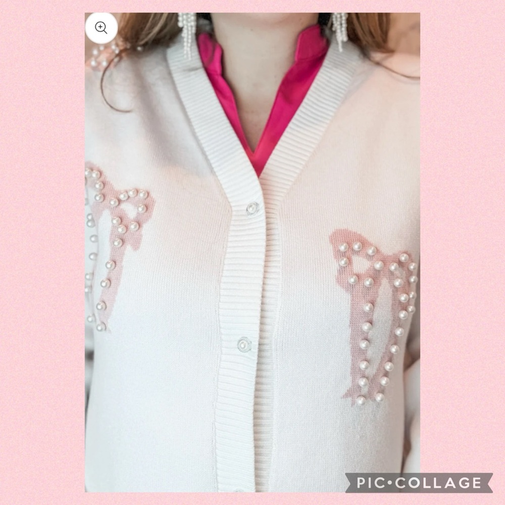 🌸Pearl Bow Cardigan🌸 - Picture 2 of 15